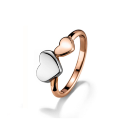 Roségoudkleurige Ring met Twee Hartjes van Tommy Hilfiger TJ2700815C