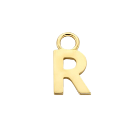 14K Geelgouden Oorringhanger met Letter R