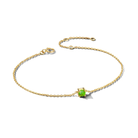 Gouden Armband met Geboortesteen Peridot 0.20ct Augustus