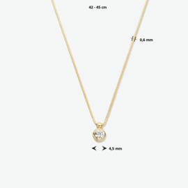 14k Geelgouden Collier met Zirkonia 40.23878