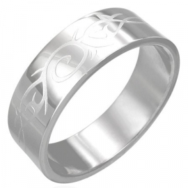Graveer heren ring / Tribal symbolen SKU13507