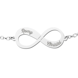 Zilveren Infinity Armbanden Set > Names4ever