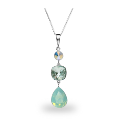 Spark Classico Ketting met Groen Glaskristal