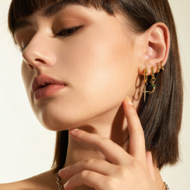 Ania Haie Pop Charms Gold Oval Hoop Earrings - Oorbellen AH E048-04G