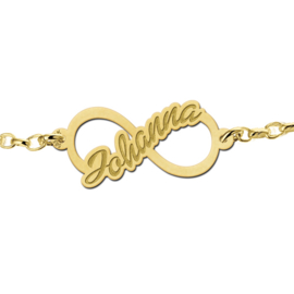 Johanna Armband van Goud met Infinity Naamhanger > Names4ever