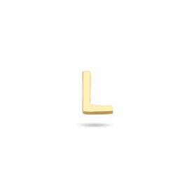 14K Gouden Oorknop Letter L
