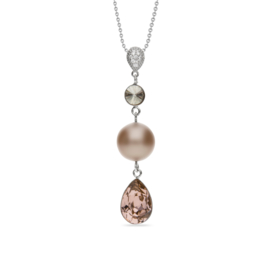 Spark Primadonna Ketting met Rosé Glaskristallen