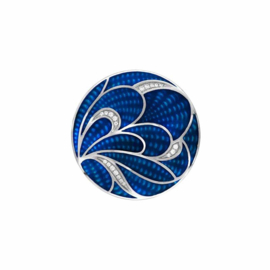 MY iMenso 24mm Egyptian Blue Crocus Emaille Insignia met Zirkonia’s