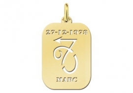 Names4ever Astrologie Steenbok Goud Hanger GHS010