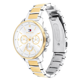 Zilver- en Goudkleurig Dames Horloge van Tommy Hilfiger