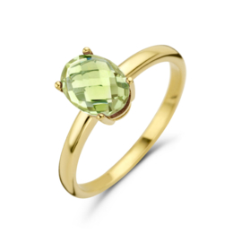 Gouden Ring met Groene Amethist