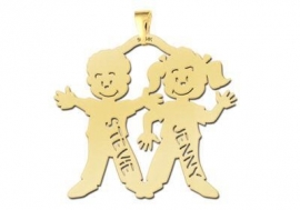 Names4ever Jongen en Meisje Namen Hanger van Goud