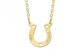 Names4ever Gouden Hoefijzer Naamketting GNK55