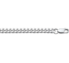 Zilveren Collier geslepen gourmet 4,3 mm | Lengte Ketting 45cm