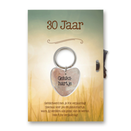 Gelukshart Cadeaukaart - 30 jaar