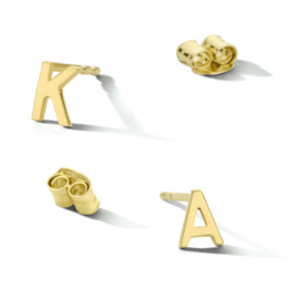 14K Gouden Oorknop Letter B