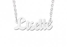 Names4ever Lisette Stijl Zilveren Naamketting