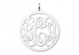 Names4ever Monogram Hanger van Zilver ZMH001