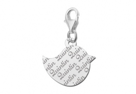 Names4ever Charm-Vogelbedel met Naampatroon ZNB24