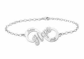 Names4ever Hope Infinity Armband van Zilver