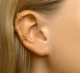 Geelgouden Gedraaide Earcuff voor Dames