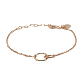 Karma Roségoudkleurige Double Circle Armband