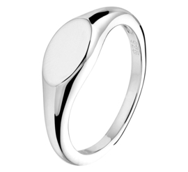 Zilveren Graveer Ring met Rhodium voor Dames | Initialen Ring