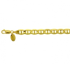 Anker Gouden Schakelarmband met Zilveren Kern | Lengte 21 cm