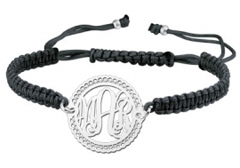 Zilveren Decoratieve Monogram Armband ZNA10 > Names4ever