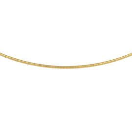 Fijn Rond Gouden Omega Collier | Dikte: 1,25mm Lengte: 42cm