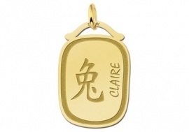 Names4ever Chinees Sterrenbeeld Konijn Hanger GHS032