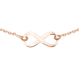 Roségoudkleurig Collier van Zilver met Infinity Hanger