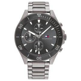 Tommy Hilfiger Robuust Heren Horloge met Grijze Bezel