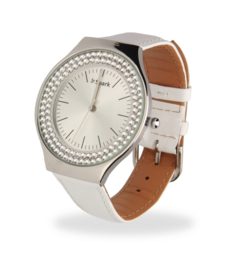 Centella Horloge met Wit Lederen Horlogeband van Spark