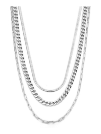 Layerketting Schakels 4,1 mm 41 + 4 cm | Zilver