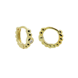 Karma Goudkleurige Hinged Hoops Dotty Divine Oorringen