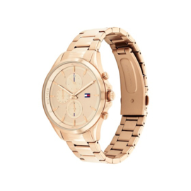 Tommy Hilfiger Roségoudkleurig Dames Horloge met Schakelband