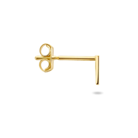 14K Gouden Oorknop Letter P