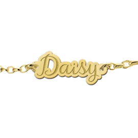 Daisy Armband van Goud met Naamhanger > Names4ever