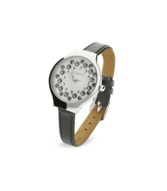 Spark Horloge met Grijs Lederen Horlogeband