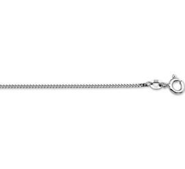 Luxueus Witgouden Gourmet Collier | Dikte: 1,2mm Lengte: 45cm