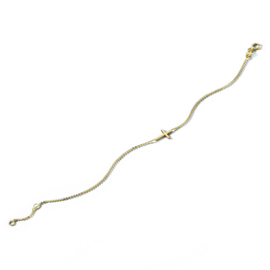 14K Geelgouden Armband met Kruis 0,8 mm