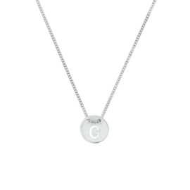 Zilveren Gourmet Collier met Letter G