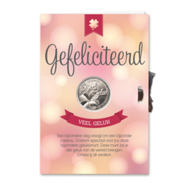 Geluksmunt Cadeaukaart - Gefeliciteerd