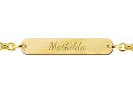 Mathilda Bar Armband van Goud met Naam > Names4ever