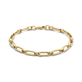 Excellent Jewelry Gouden Armband met Bewerkte Schakels