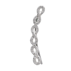 Queen Jewelry Zilveren Rechter Infinity Ear Cuff van Jessica