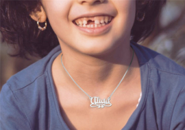 Names4ever Alicia Stijl Zilveren Naamketting voor Kids ZNK38