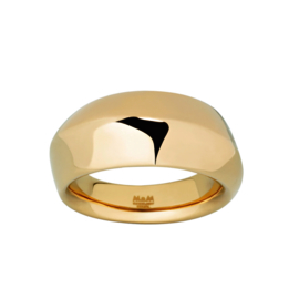 Abstracte Goudkleurige Ring van Edelstaal van M&M / 18,5mm