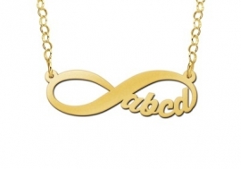 Names4ever Infinity Gouden Hanger Vier Letters